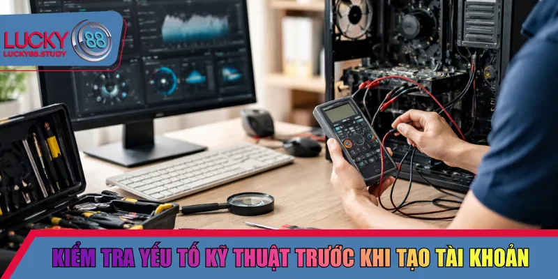 Kiểm tra yếu tố kỹ thuật trước khi tạo tài khoản