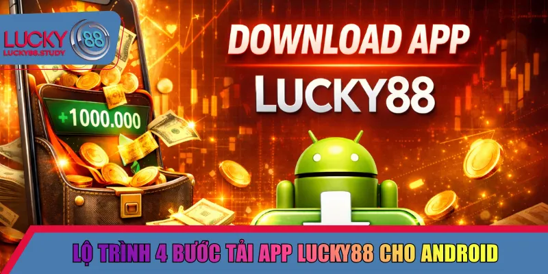 Lộ trình 4 bước tải app Lucky88 cho Android